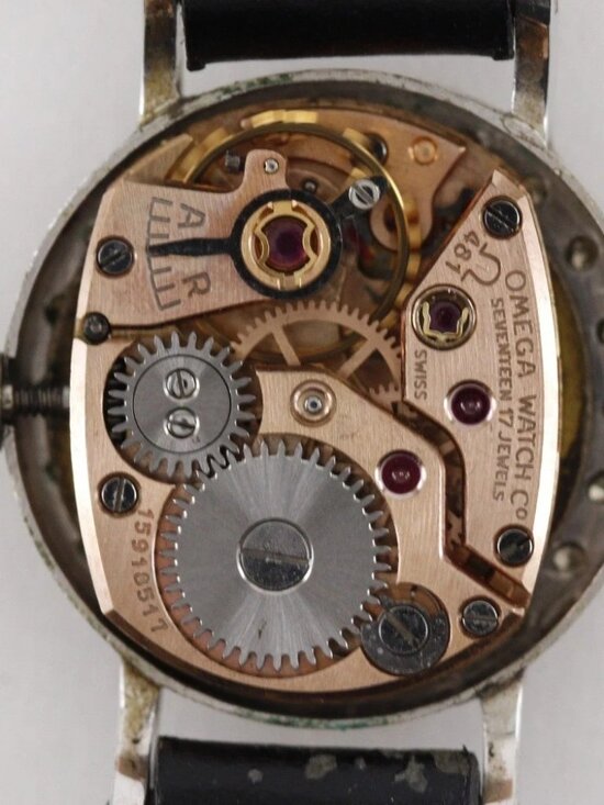 OMEGA antique Watches cal.481 whiteDial PtPlatinum/diamond/Embossed Leathe... main image 11